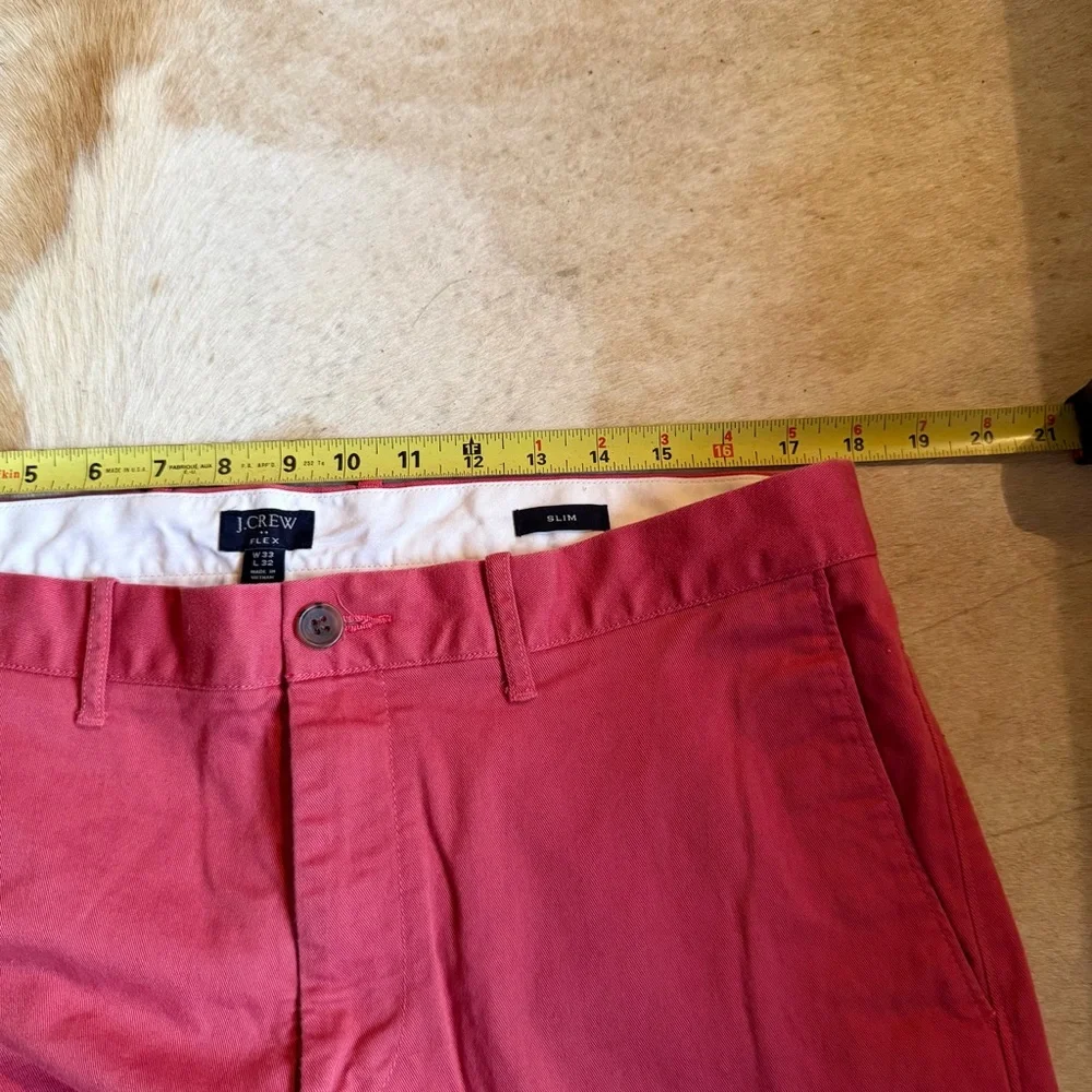 J. Crew Red Straight-Leg - slim cut w-33 l-32